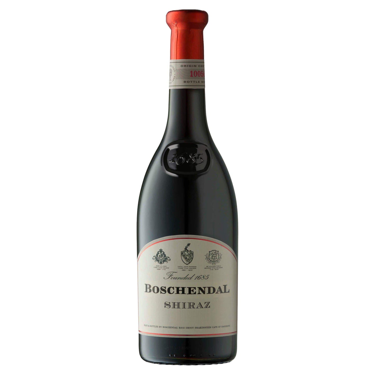Boschendal Wine Estate South African Wine Boschendal 1685 Shiraz 750 ml