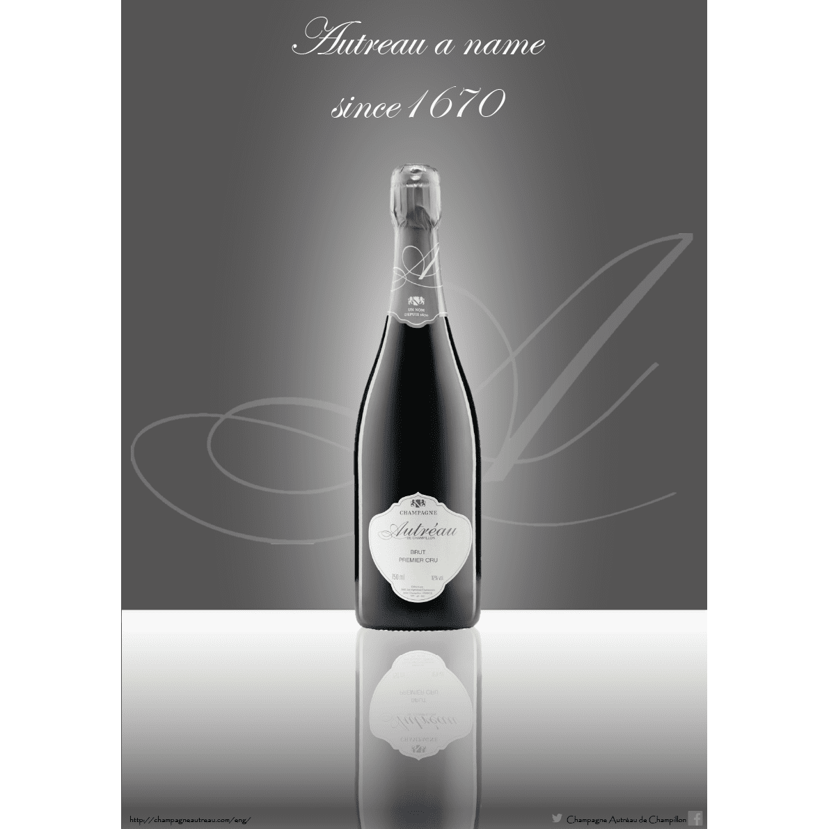 Dim Gray Autreau 1er Cru Brut half bottle NV 375 ml