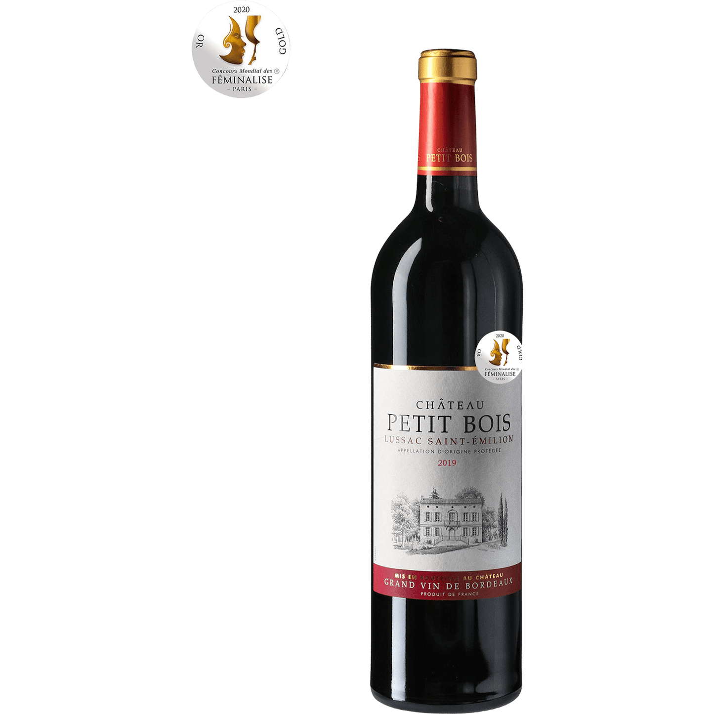 Light Gray Chateau Petit Bois Lussac St Emilion 750ml