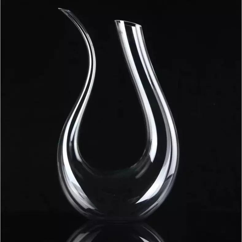 Black Crystal Harp Swan Shaped  Wine  Decanter 1500 ml