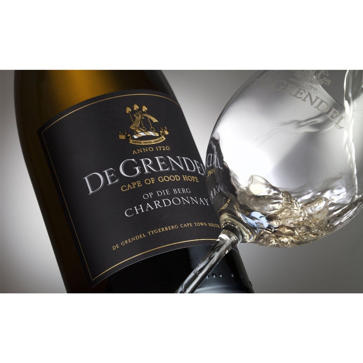 Dark Slate Gray De Grendel Op Die Berg Chardonnay 750 ml