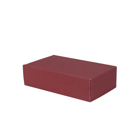 Sienna Two Bottle Quality Gift Carton Front Opening - Burgundy