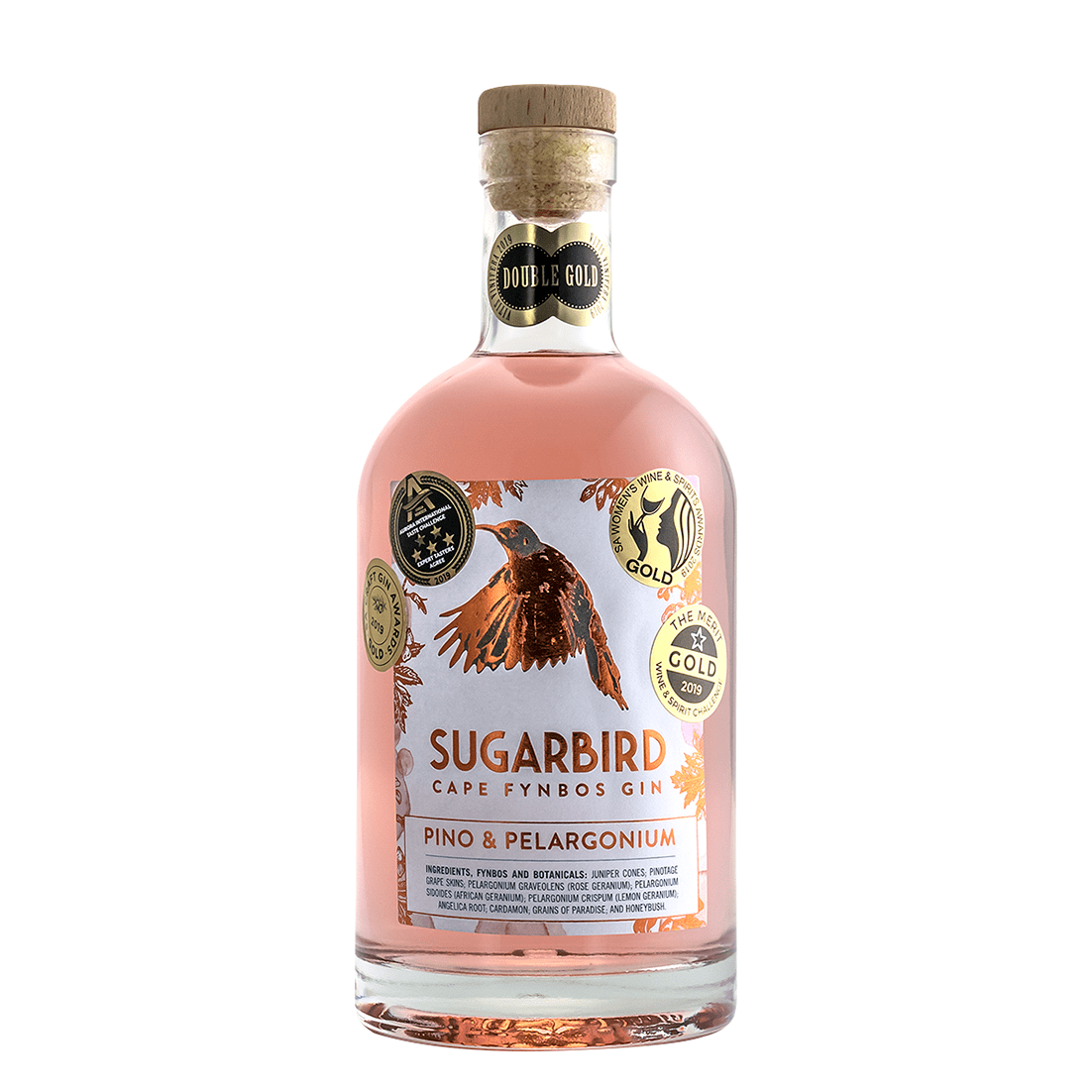 K & L Wines Online Sugarbird Pino & Pelargonium Fynbos Craft Gin 50cl