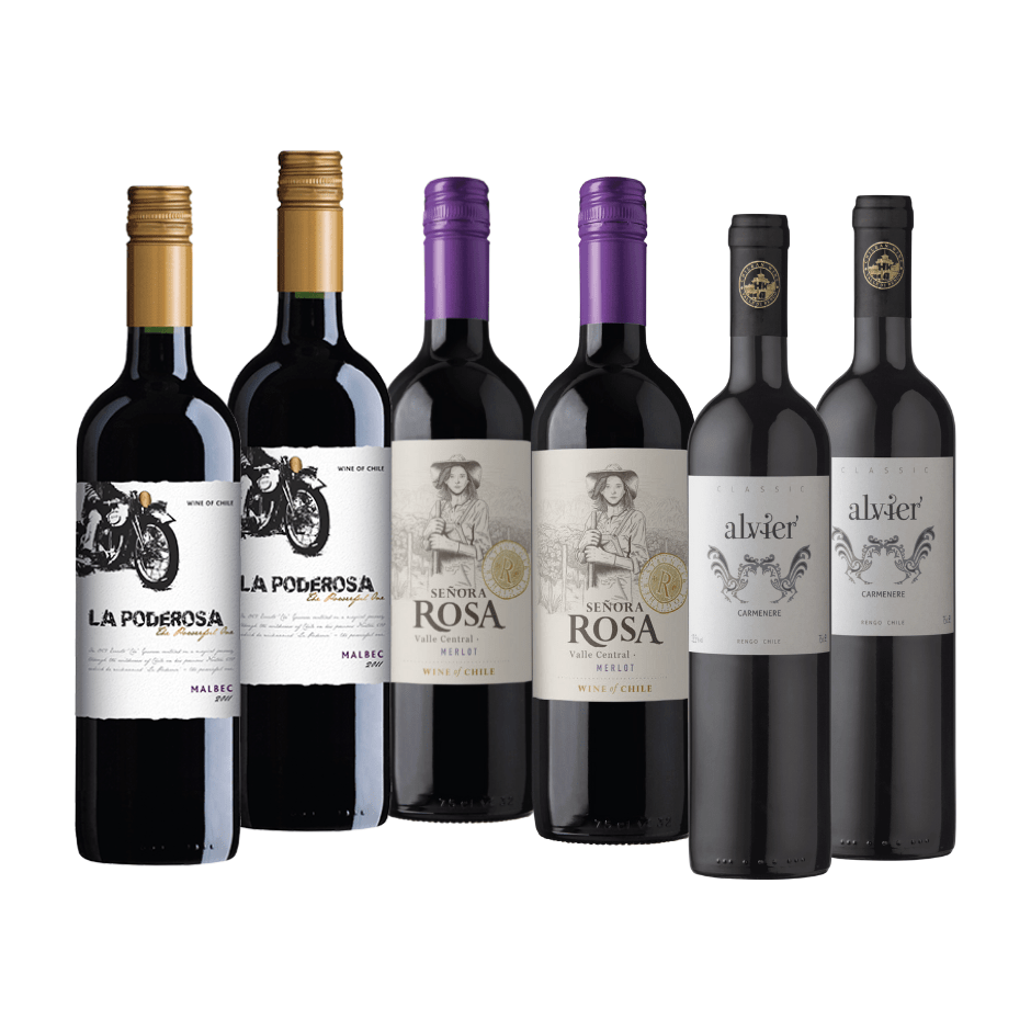 K and L Wines South African Wine Easy Drinking Red Wine Mixed case of Very quaffable Wine 6 x 750 ml