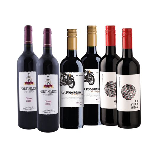 K and L Wines South African Wine Soft and Easy Drinking Red Wine Mixed case of Very quaffable Wine  6 x 750 ml