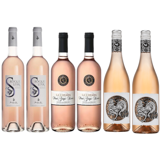 Sun Glow Rosé Wine Collection - Mixed 6 x 750 ml Case