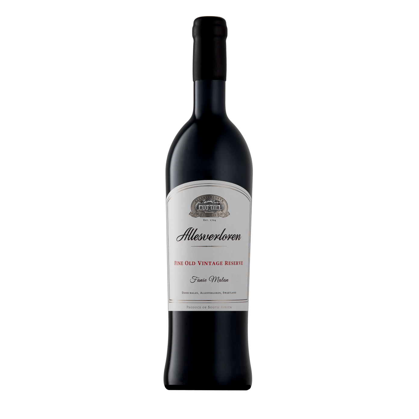 Allesveloren Wine Estate wine Allesverloren Fanie Malan Fine Old Vintage Reserve  (previously known as Port) 750 ml