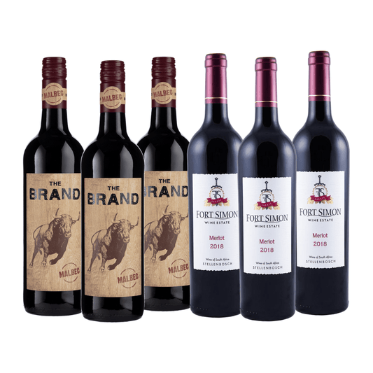 K and L Wines South African Wine Merlot and Malbec mixed case 6 x 750 ml