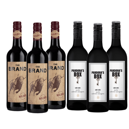 K and L Wines South African Wine Merlot and Malbec mixed case 6 x 750 ml