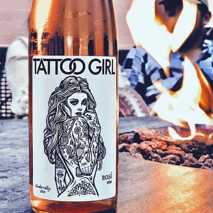 K & L Wines Online Tattoo Girl Rose 750