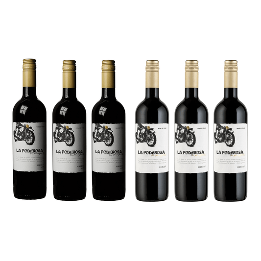 La Poderosa wine La Poderosa Merlot and Malbec 6 x 750 ml  mixed case