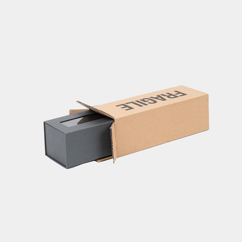 K and L Wines Online Gift Packaging 1 bottle charcoal magnetic folding gift box