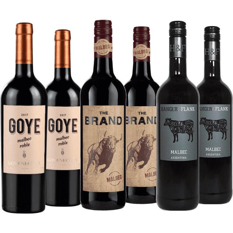 Tan Daily tiple Malbec 6 bottle Mixed Case 6 x 750 ml