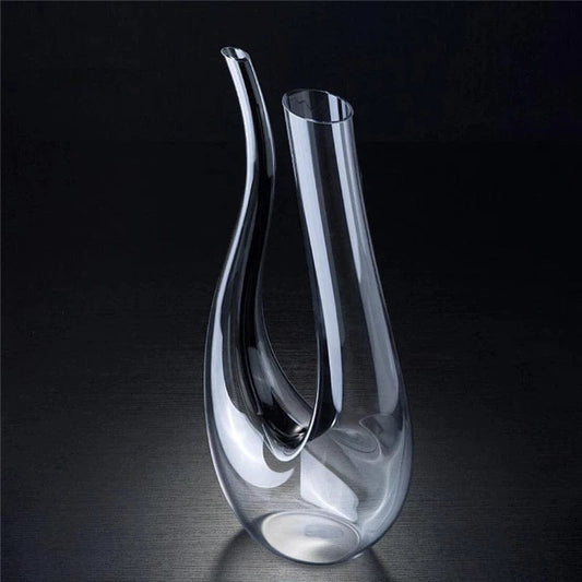 Black Crystal Harp Swan Shaped  Wine  Decanter 1500 ml