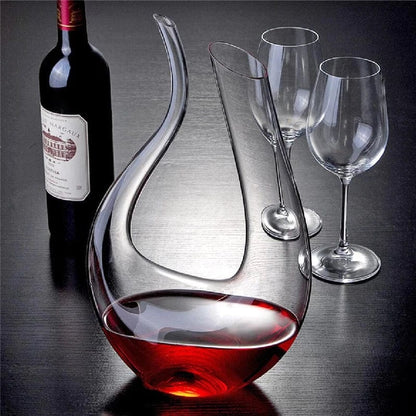 Dark Slate Gray Crystal Harp Swan Shaped  Wine  Decanter 1500 ml