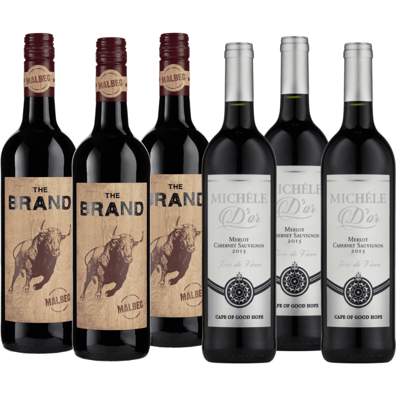 Dark Gray Merlot and Malbec mixed case 6 x 750 ml