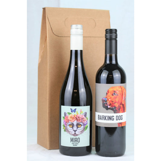Light Gray Miao Pinot Grigio & Barking Dog Tempranillo Organic Wine Gift Pair