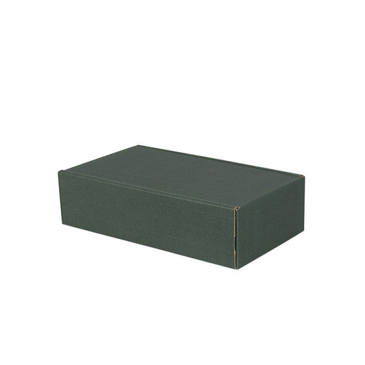 Dark Slate Gray Two  Bottle Quality Gift Carton Front Opening in Dark Green